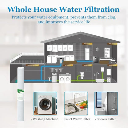5 Micron Water Filter 20" x 2.5" Replacement Cartridge, 20-inch Sediment - Image 7