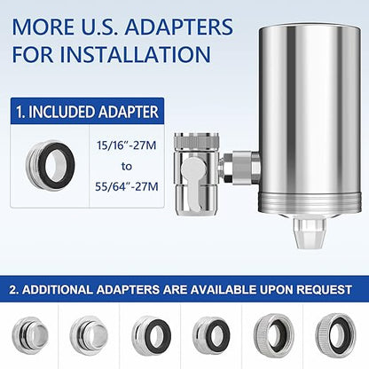1200 Gallons Faucet Water Filter, 2.2 GPM Outlet Flow Rate Tap Water Filter - Image 5