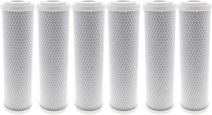 Tier1 10 Micron 10 Inch x 2.5 Inch | 6-Pack Whole House Carbon Block Water by Tier1
