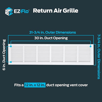 EZ-FLO 30 x 6 Inch Return Air Vent Cover - Image 2