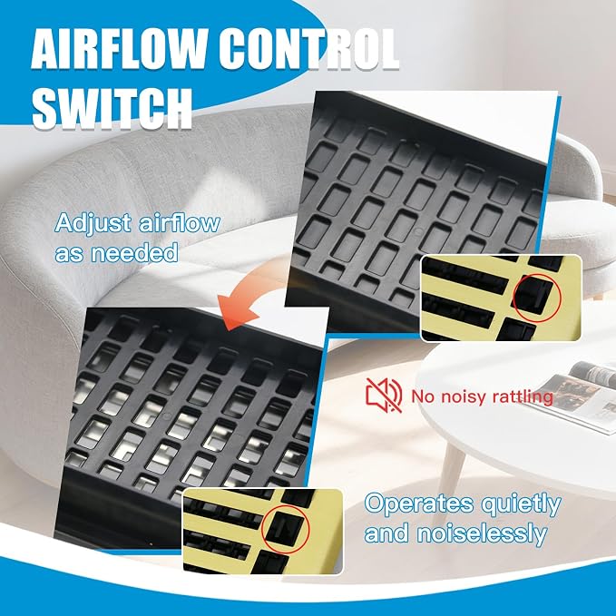 Floor Register Vents Modern AC Vent Cover Ease Adjust Air Vent Cover 4x12 Inch - Image 5