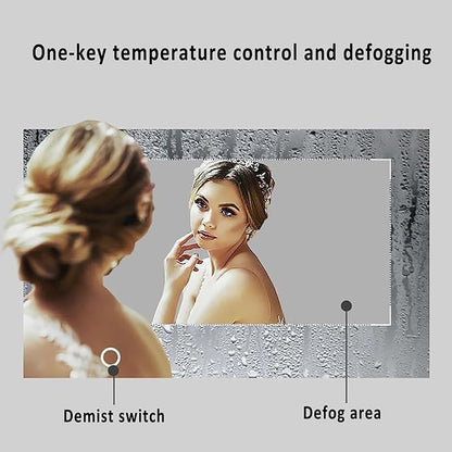 Inner Sand Smart Illuminated LED Bathroom Mirror, Wall Mounted Multifunction - Image 7