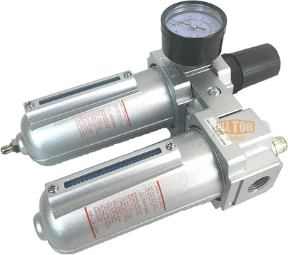 3/4" NPT HEAVY DUTY Compressed Air In Line Filter Regulator Lubricator Oiler - Image 3