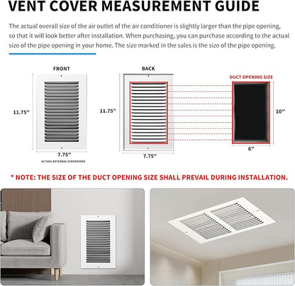 6x10 Vent Cover, Air Return Vent Cover, Flat Vent Cover, Rejillas De Aire - Image 4