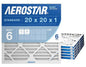 Aerostar 20x20x1 MERV 6 Air Filter, Actual Size, Air Conditioning & Furnace by AirFiltersDelivered