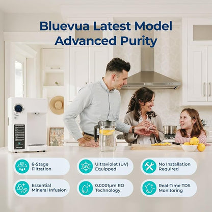 Bluevua RO100ROPOT-UV Reverse Osmosis System Countertop Water Filter - Image 2