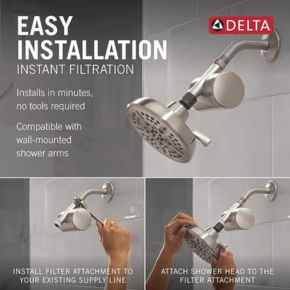 Delta Faucet Clarifi Standard Shower Filter Attachment Satin Nickel - Image 4