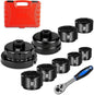 BLACKROBOT 10-Piece 3/8” Drive Oil Filter Socket Wrench Set, Metric Low Profile by BLACKROBOT
