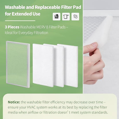 16x24x1 Reusable Air Filter MERV 8 Washable Furnace & AC Filter - Image 4