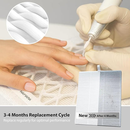HAMARA Nail Dust Collector Replacement Filters 4 Pack – Reusable 6x7 Inch - Image 7