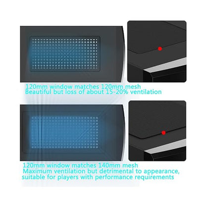 120mm Fan Filter, HFEIX Computer Case Dustproof Magnetic Frame Mesh Black 2Pack - Image 6