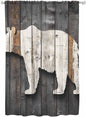 Sheer Curtains 72 Inches Long, Vintage White Brown Bear Semi Sheer Curtains by Unknown