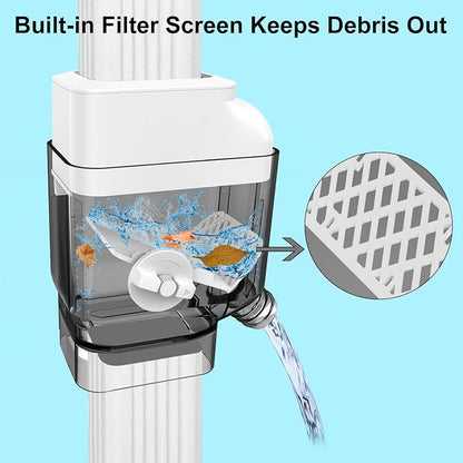 Gutter Downspout Diverter with Built-in Filter Screen Fits - Image 3