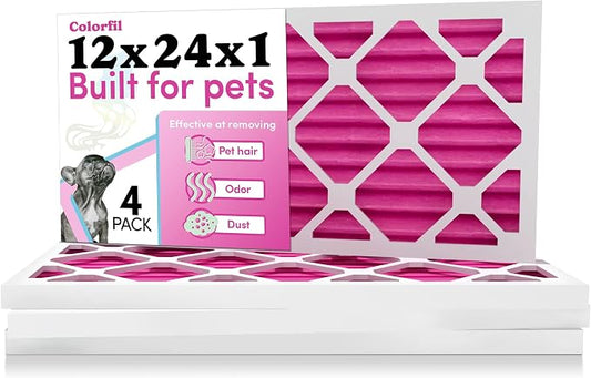 Colorfil 12x24x1 Air Filter | Made in the USA | Color Changing | Remove Cat and by ColorfilAirFilters
