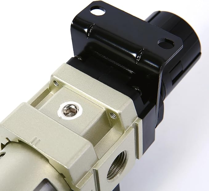 SNS Compressed Air Filter Regulator Piggyback Combo 3/8''NPT- Poly Bowl - Image 6