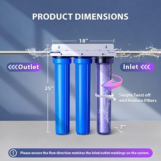 iSpring WCB32CKS+AHPF12MNPT12X2 Heavy Metals Whole House Water Filter System w/ - Image 5