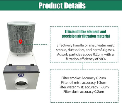 Oil Mist Collector 220V Three-phase High Airflow Mechanical CNC Oil Mist Filter - Image 3