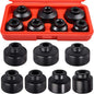 7-Piece Oil Filter Socket Set, 3/8" Drive Low Profile Oil Filter Cap Wrench by LEONTOOL