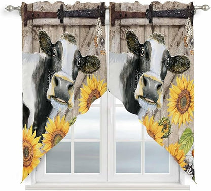 Retro Farmhouse Flower Swag Valances by Unknown