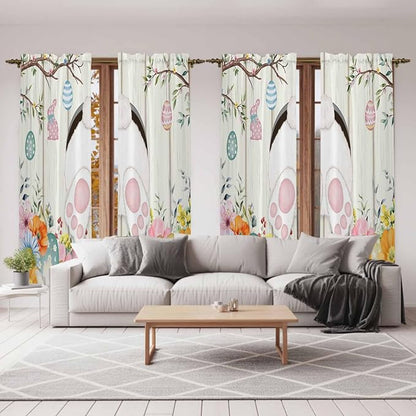 Easter Window Curtains 72 Inch Long 2 Panel Set, Rod Pocket Long Curtains & - Image 7