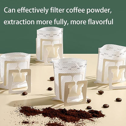 100PCS Portable Coffee Filter Paper Hanging Ear Drip Coffee Single Drinker - Image 5