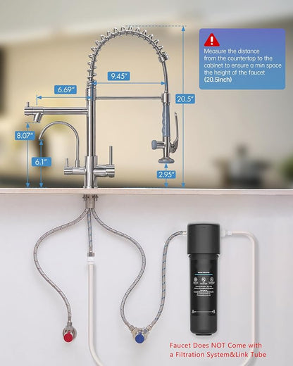 Fapully Commercial 3 Way Kitchen Faucets - Image 3