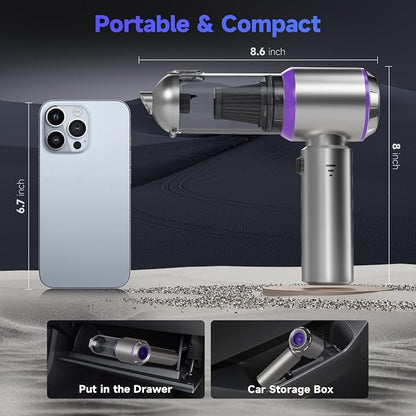 Car Vacuum Portable Cordless, 22000PA High Power handheld Vacuum Cleaner - Image 8