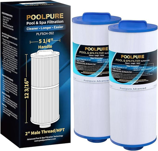 POOLPURE 5CH-352 Spa Filter Replaces PPM35SC-F2M, Marquis Spa 20042, Filbur by POOLPURE