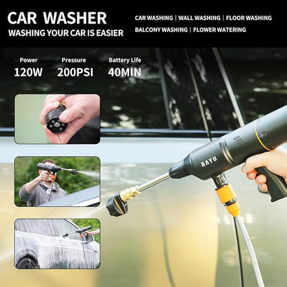 BAYU 4 in 1 Car Smart Kit, 19000PA Car Vacuum Cleaner, 200PSI Cordless Pressure - Image 6