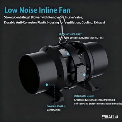 MELONFARM Air Filtration Kit, 8 Ft Ducting & Rubber Coupler, Air Cooling and - Image 2