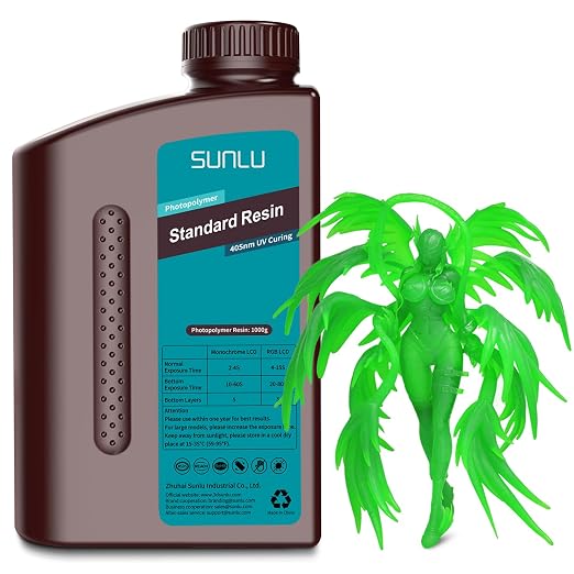 SUNLU 3D Printer Resin 1kg, Fast Curing Standard 3D Resin by SUNLU
