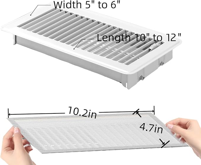 6-Pack White Magnetic Vent Covers 4.7x10.2 Inch - Image 2