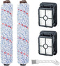 Lemige 2 Pack Multi-Surface Brush Roll 1868 + 2 Pack Vacuum Filter 1866 by Lemige