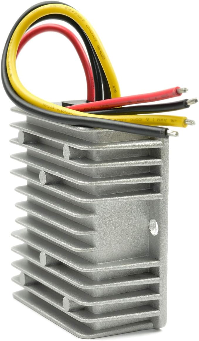 QJFCare Golf Cart DC/DC Converter Regulator 36V 48V Step Down to 12V 20A 240W, Power Supply Module Buck Transformer, Waterproof Voltage Reducer, for Golf Cart, Forklifts, Car, Truck
