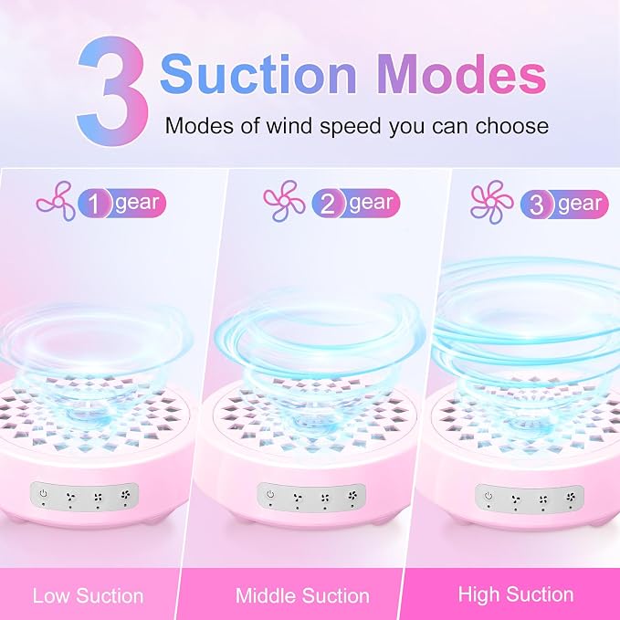 Professional Nail Dust Collector, Quiet Nail Vacuum Cleaner Machine - Image 3