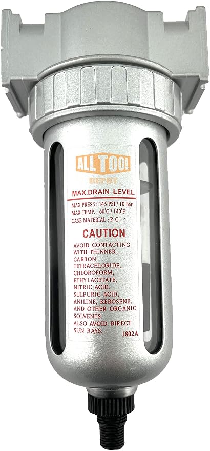 3/8" NPT MID FLOW Particulate Filter/Water Trap by AllToolDepot