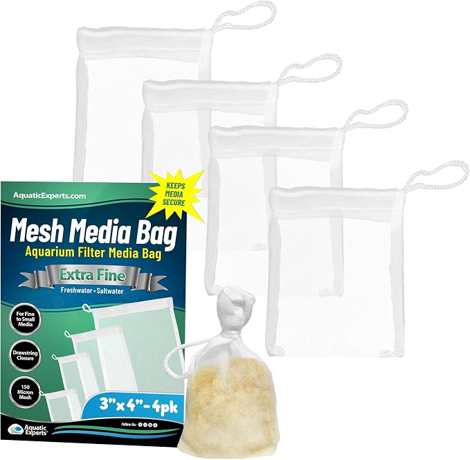 Aquatic Experts Extra Fine Aquarium Media Bag, Durable Drawstring Bags by AquaticExperts