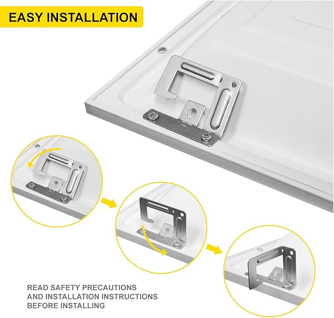 NUWATT 4 Pack, 2x2 FT LED Ceiling Panel, 40W, 3000K, 4400 Lumens, 120-277V, 0-10V Dimmable, Flat Backlit Fixture, Flush or Drop Ceiling Light, Dust Proof IP Rated, ETL Listed