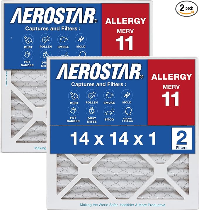 14x14x1 AC and Furnace Air Filter by Aerostar by AirFiltersDelivered