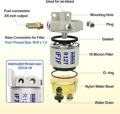 iFJF R12T Fuel Water Separator Marine Assembly - Image 7