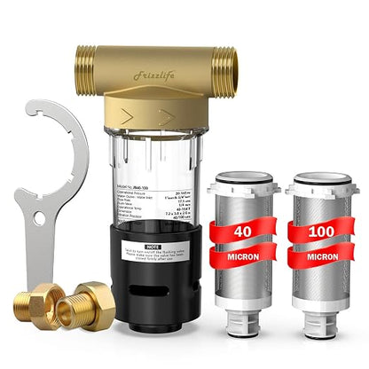 Frizzlife 40&100 Micron Spin Down Sediment Filter by FRIZZLIFE