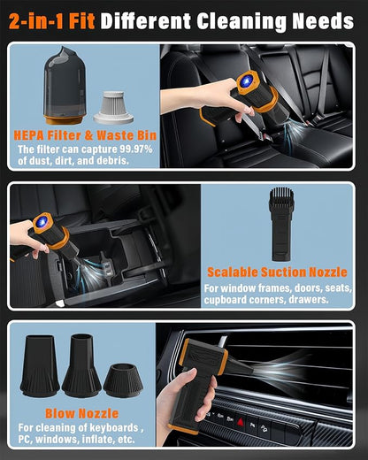 Compressed Air Duster, 130K RPM Powerful Cordless Mini Blower - Image 4