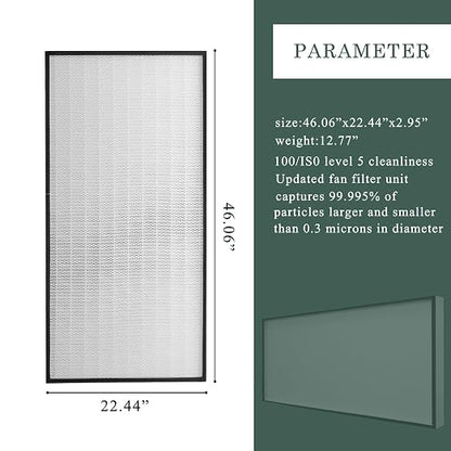 FFU, HEPA H14 LaminarFlowHoodFilterReplacement Kit 1 Piece, Updated Fan Filter - Image 4