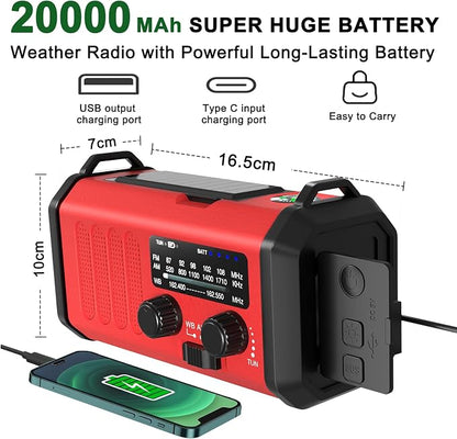 Emergency Radio NOAA Weather Radio Hand Crank & Solar Charging - Image 5