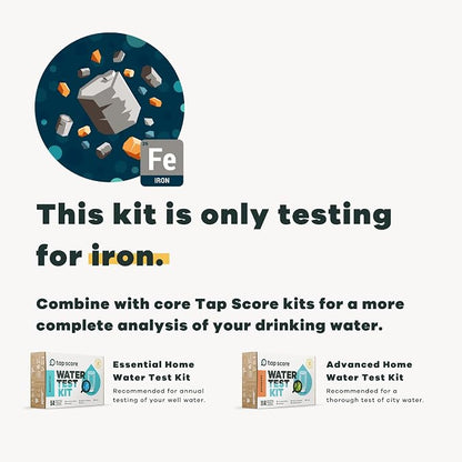 Tap Score Iron in Water Test Kit | Well or City | Full Report | EPA Certified - Image 2