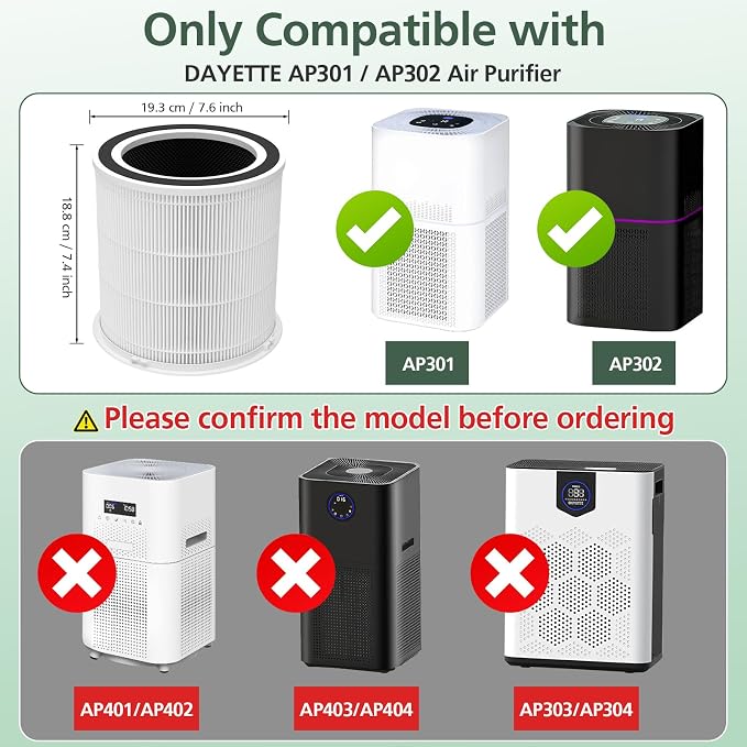 AP301 AP302 HEPA filter Replacement, ONLY - Image 2