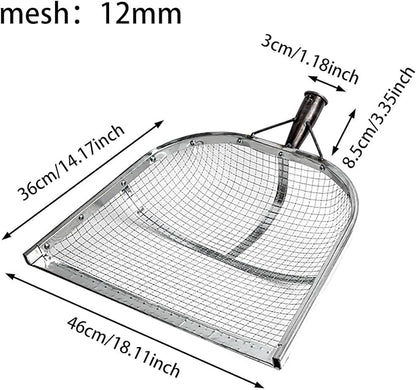 Leaking Soil Shovel Filter Stainless Steel Sieve 4mm/6mm/8mm/12mm Mesh Sifting - Image 6