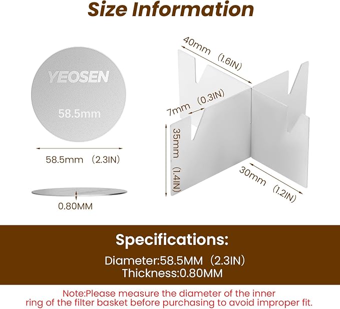 2Pack Stainless Steel Espresso Puck Screen - Image 2