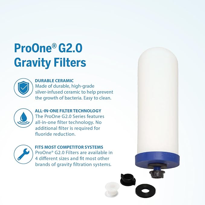 ProOne 9-Inch Gravity Water Filter Replacement G-Series 4-Pack - Image 2