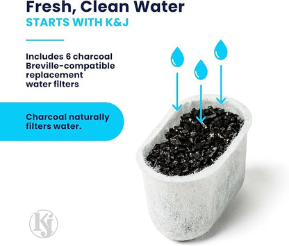 K&J Premium 6-Pack of Replacement Breville BWF100 Compatible Water Filters - Image 4